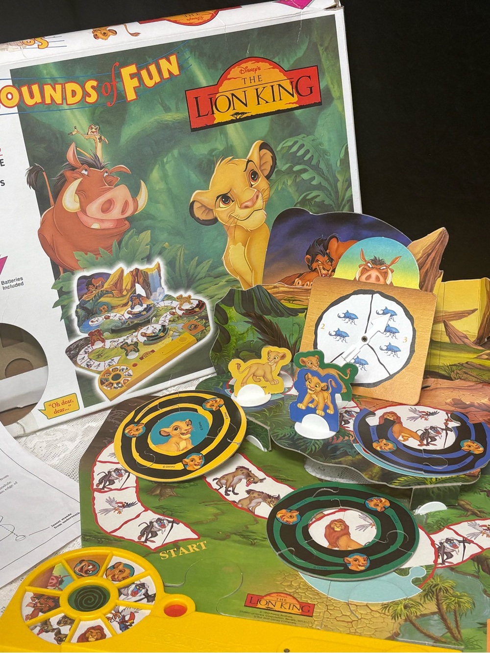 Vtg 1993 Disney The Lion King sounds of fun electronic board game works! Rare